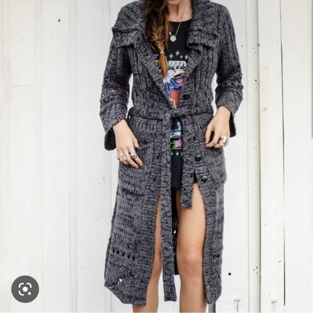 Spell Designs Tallulah cardigan coat wool mohair one size.